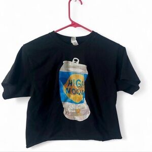 High Noon Modern Art Crop Top
